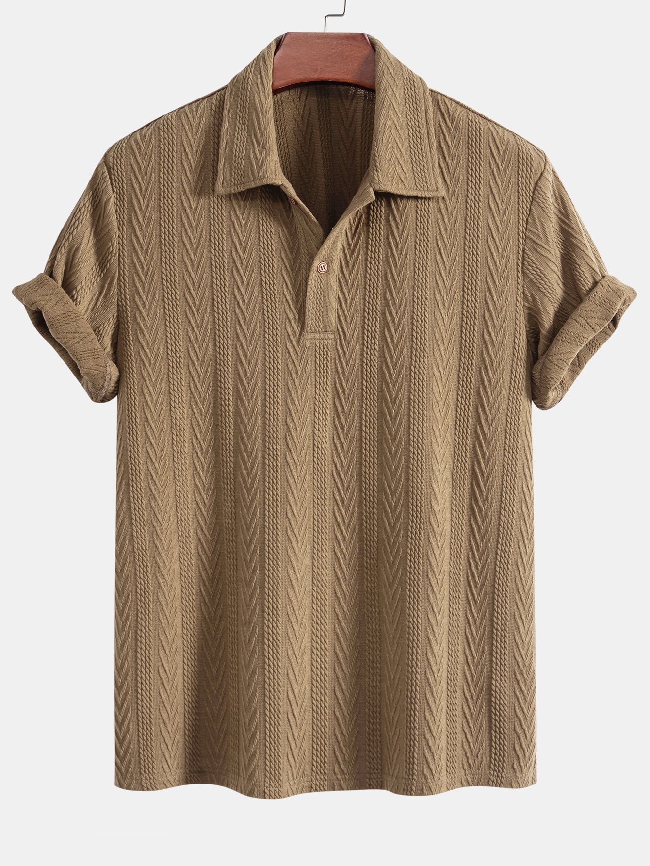 Chevron | Elegantní pletená pánská polokošile