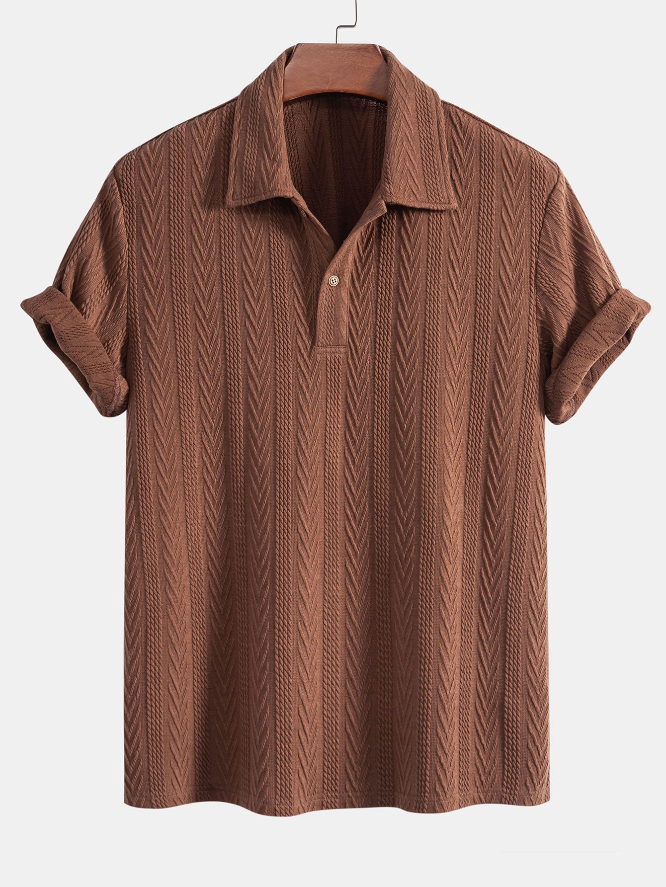 Chevron | Elegantní pletená pánská polokošile