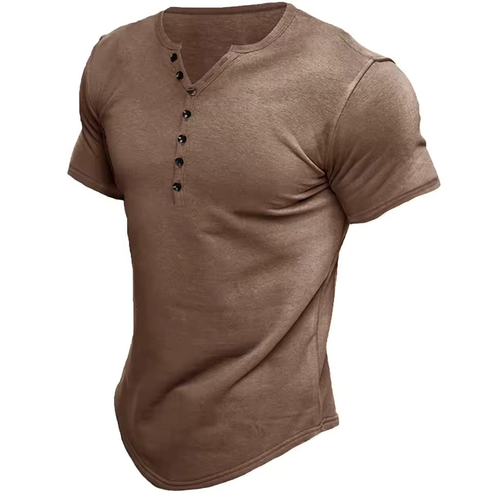 Noel | Bavlněné Henley tričko v retro stylu