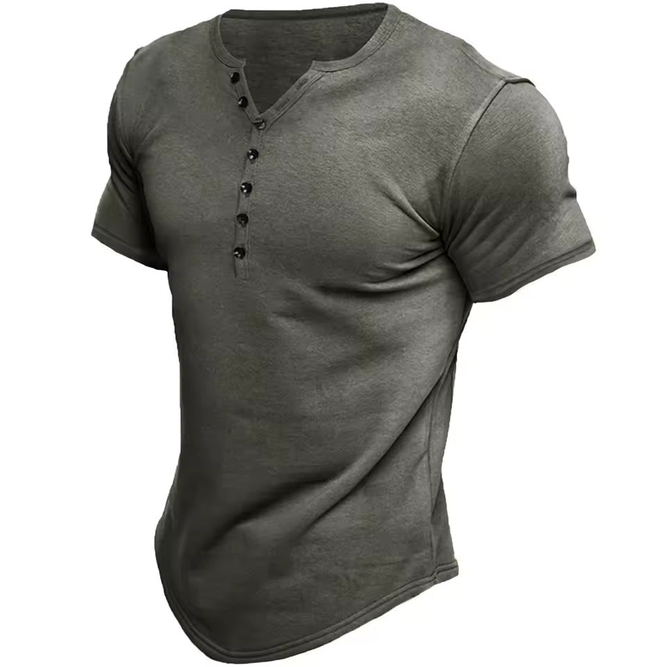 Noel | Bavlněné Henley tričko v retro stylu
