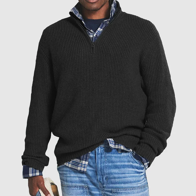 Boris | Kašmírový business casual svetr na zip