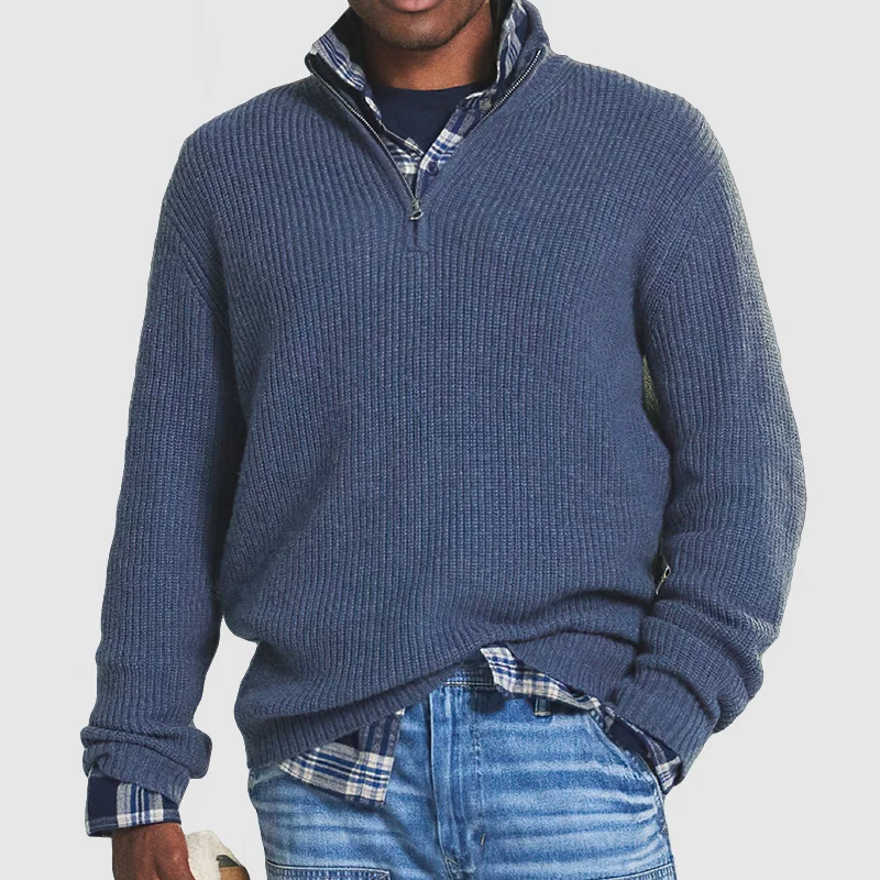 Boris | Kašmírový business casual svetr na zip